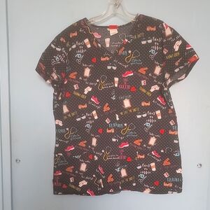 Dickies Multicolor Graphic Scrub Top